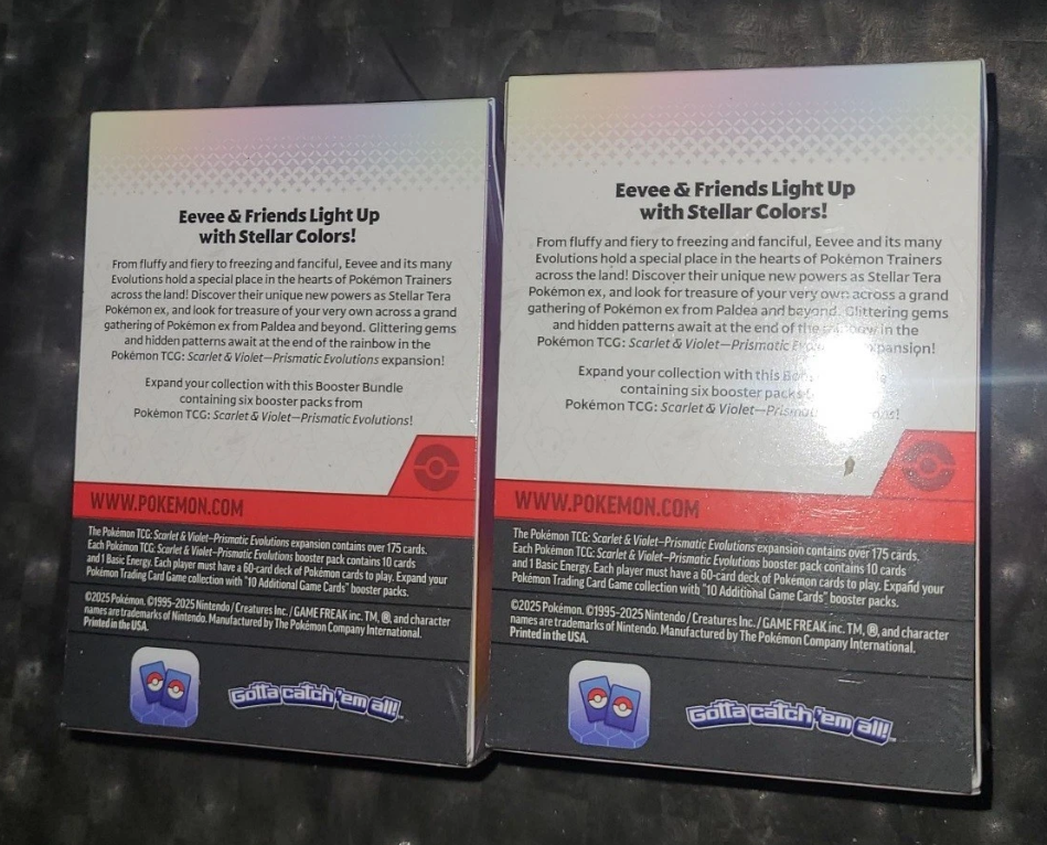 LOT OF 2 - Pokemon TCG: Prismatic Evolutions Booster Bundle - Brand New & Sealed